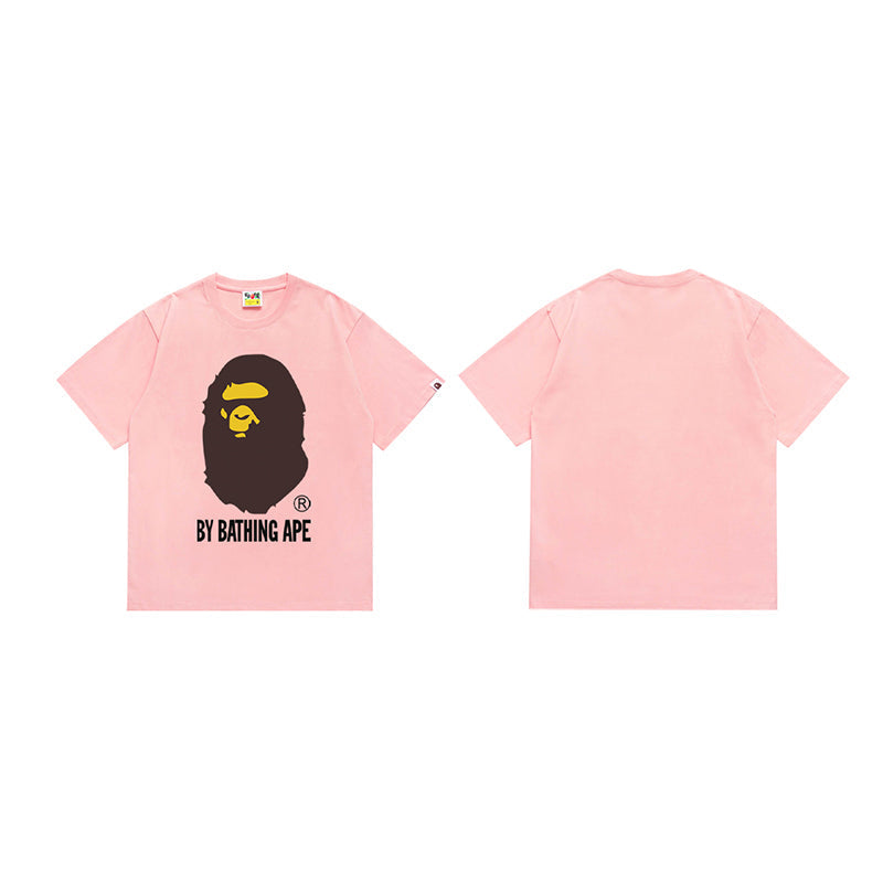 Bathing Shark and ape head print T Shirt NextBlock