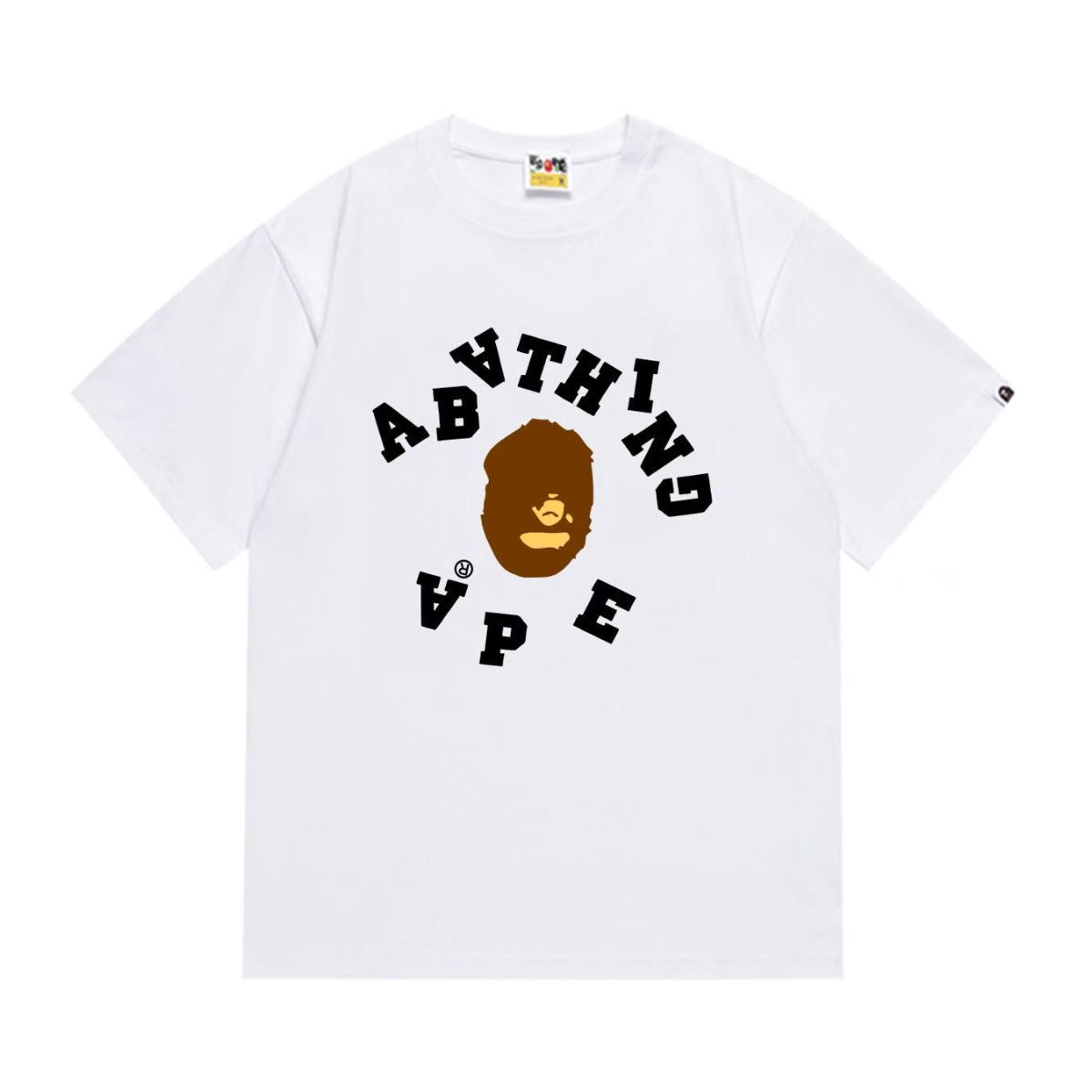 Bathing Shark and ape head print T-Shirt NextBlock