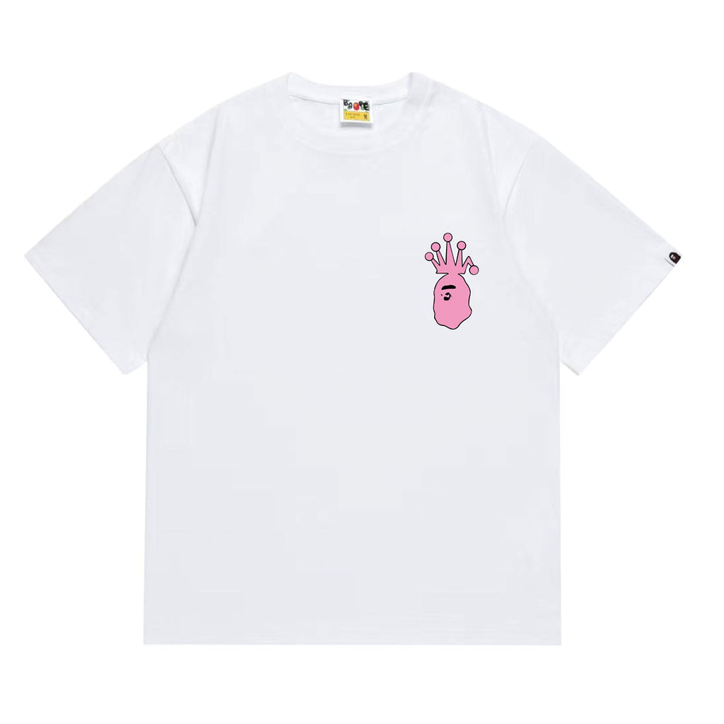Bathing Shark and ape head print T-Shirt NextBlock