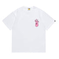 Bathing Shark and ape head print T-Shirt NextBlock