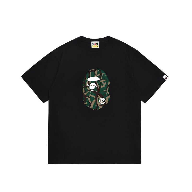 Bathing Shark and ape head print T Shirts NextBlock