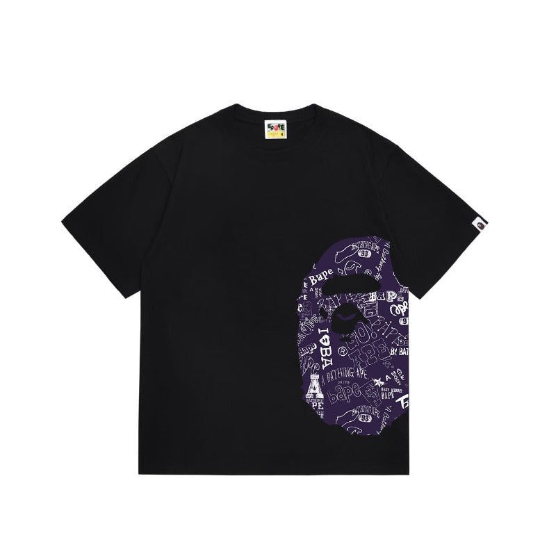 Bathing Shark and ape head print T Shirts NextBlock
