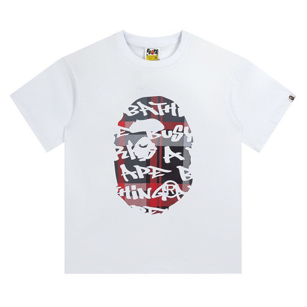 Bathing Shark and ape head print T-Shirt NextBlock