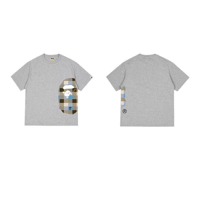 Bathing Shark and ape head print T Shirts NextBlock