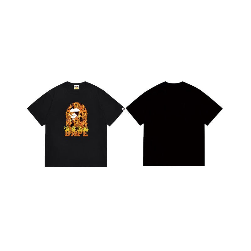 Bathing Shark and ape head print T Shirts NextBlock