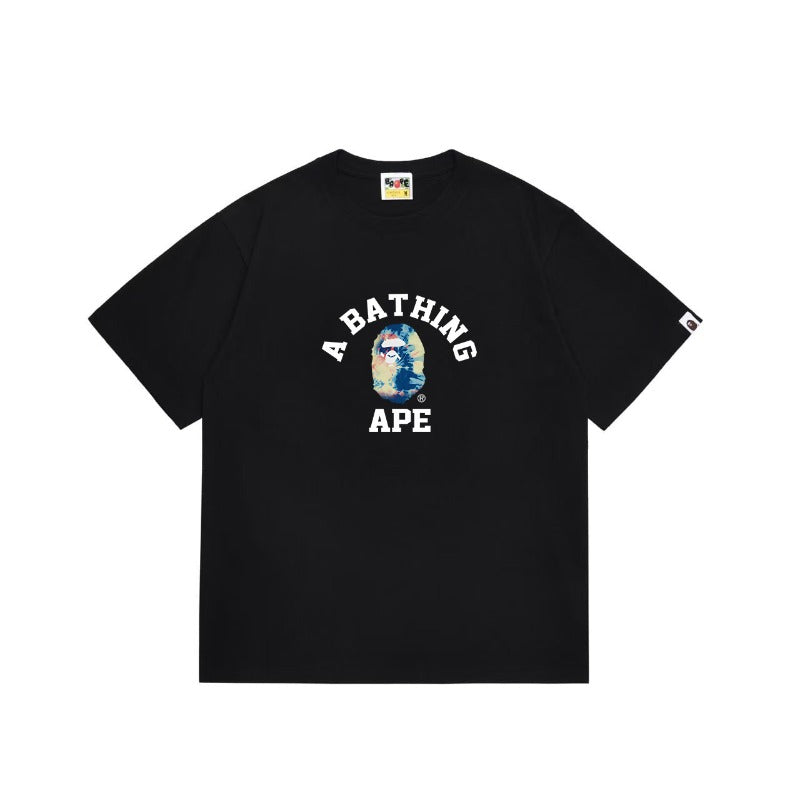 Bathing Shark and ape head print T Shirts NextBlock