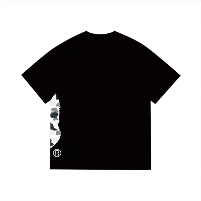 Bathing Shark and ape head print T Shirts NextBlock