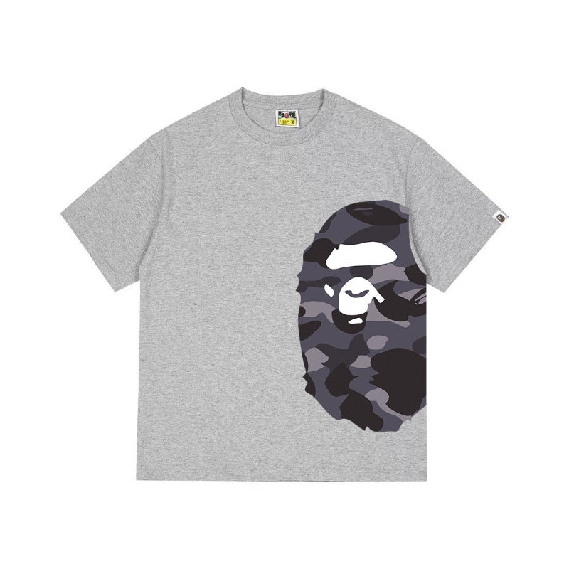 Bathing Shark and ape head print T Shirts NextBlock