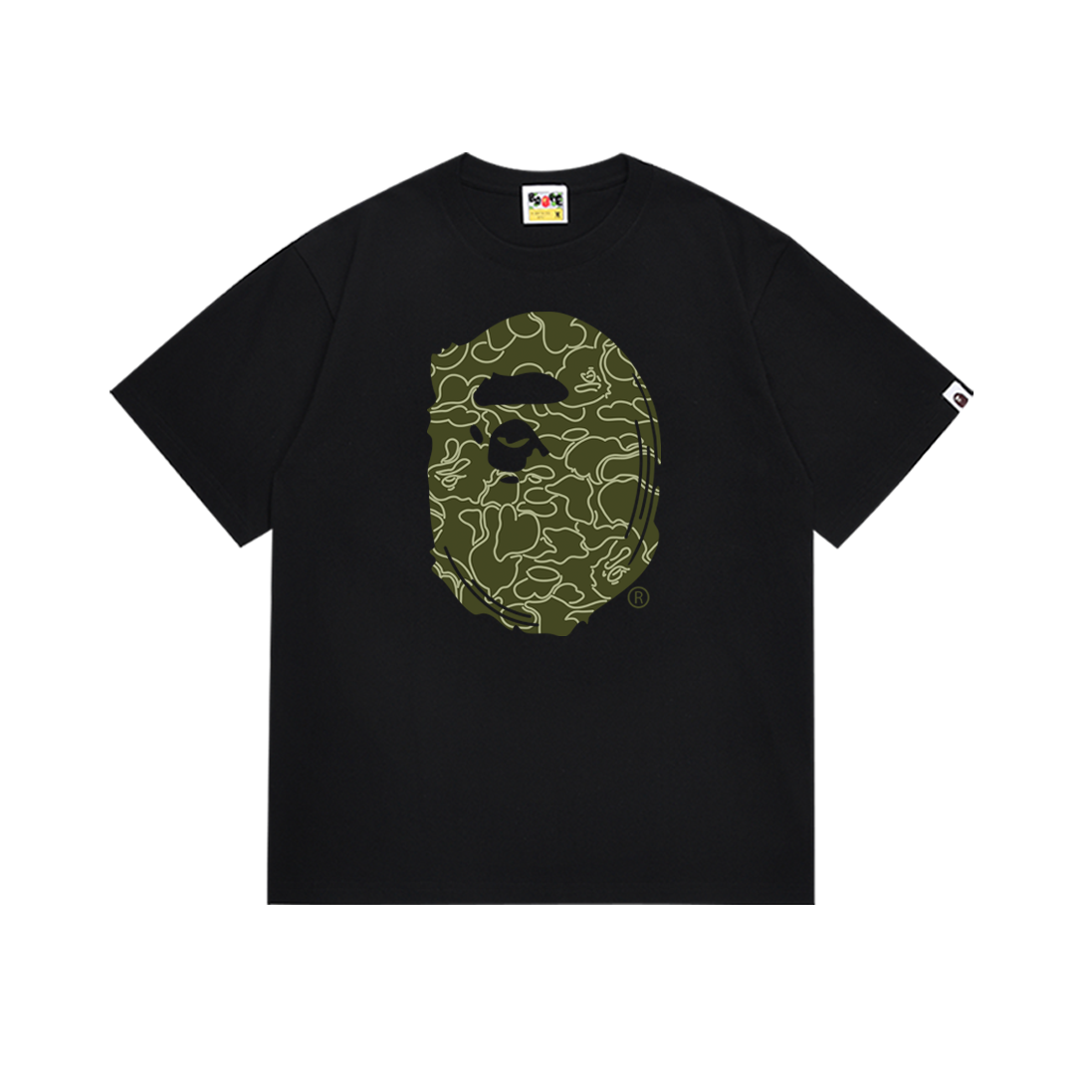 Bathing Shark and ape head print T-Shirt NextBlock