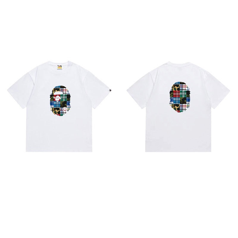 Bathing Shark and ape head print T Shirts NextBlock