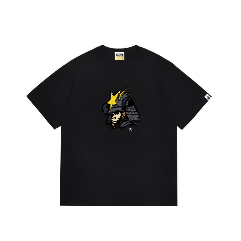 Bathing Shark and ape head print T Shirts NextBlock