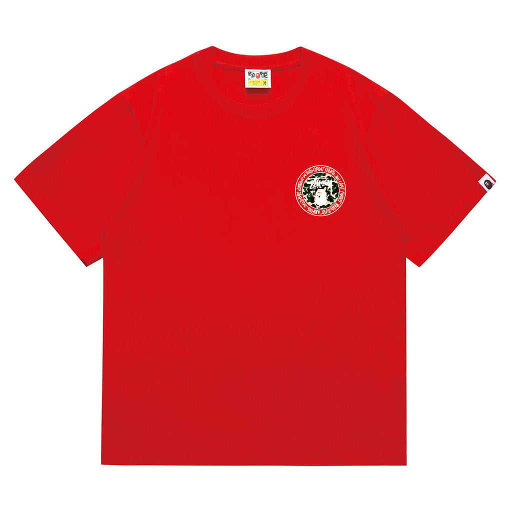 Bathing Shark and ape head print T-Shirt NextBlock