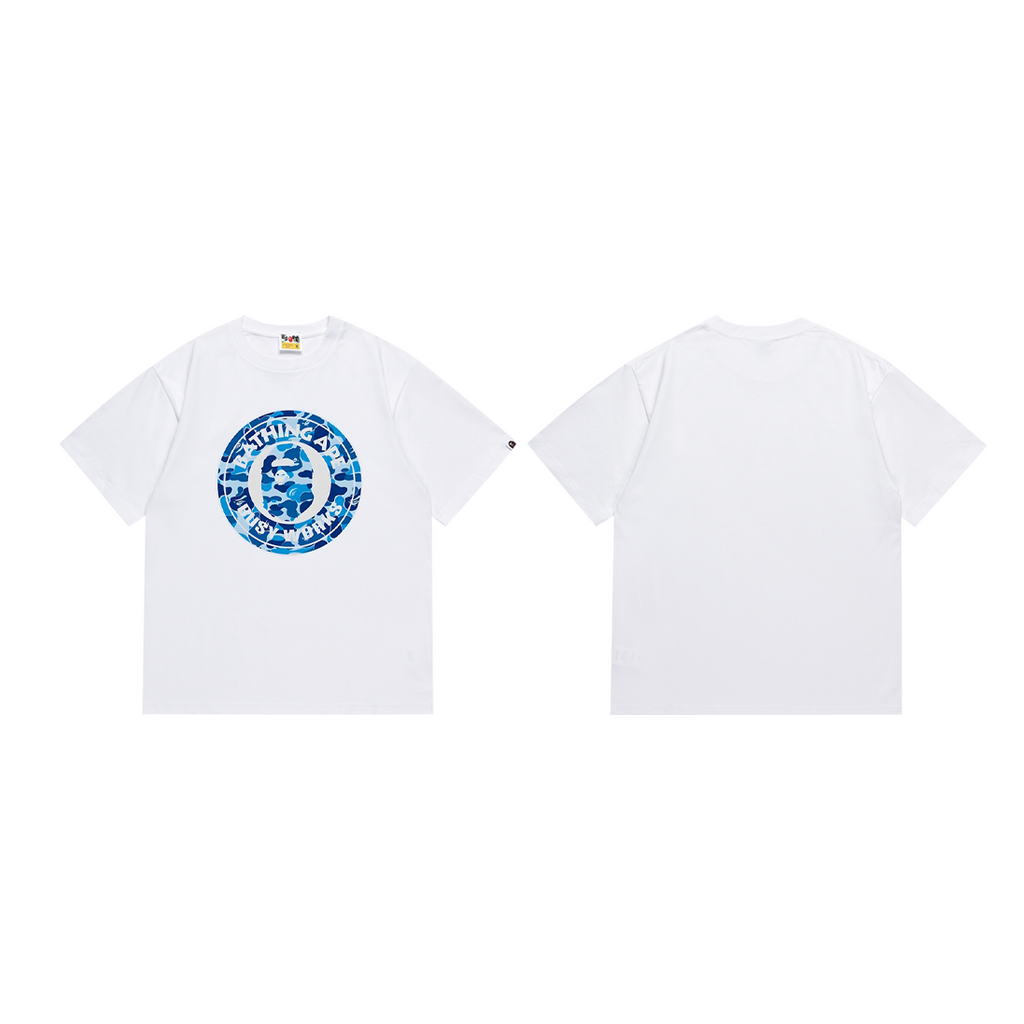 Bathing Shark and ape head print T-Shirt NextBlock