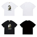 Bathing Shark and ape head print T Shirts NextBlock