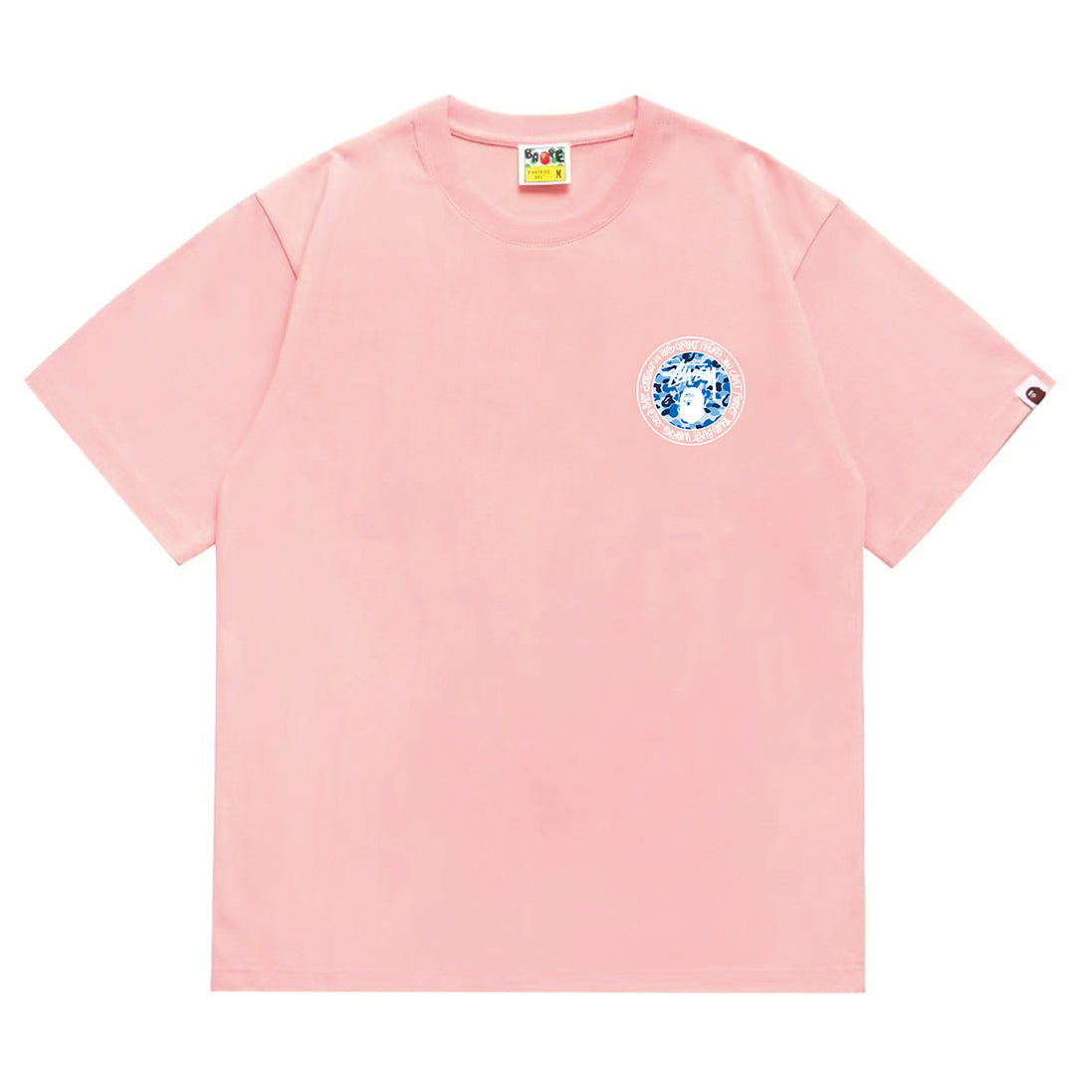 Bathing Shark and ape head print T-Shirt NextBlock