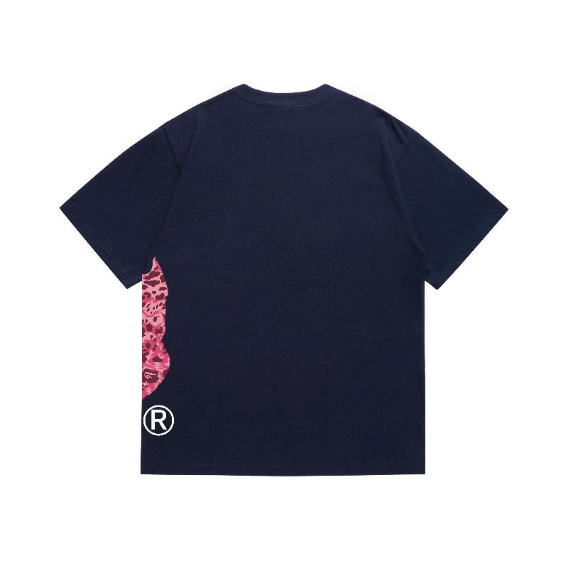 Bathing Shark and ape head print T Shirts NextBlock