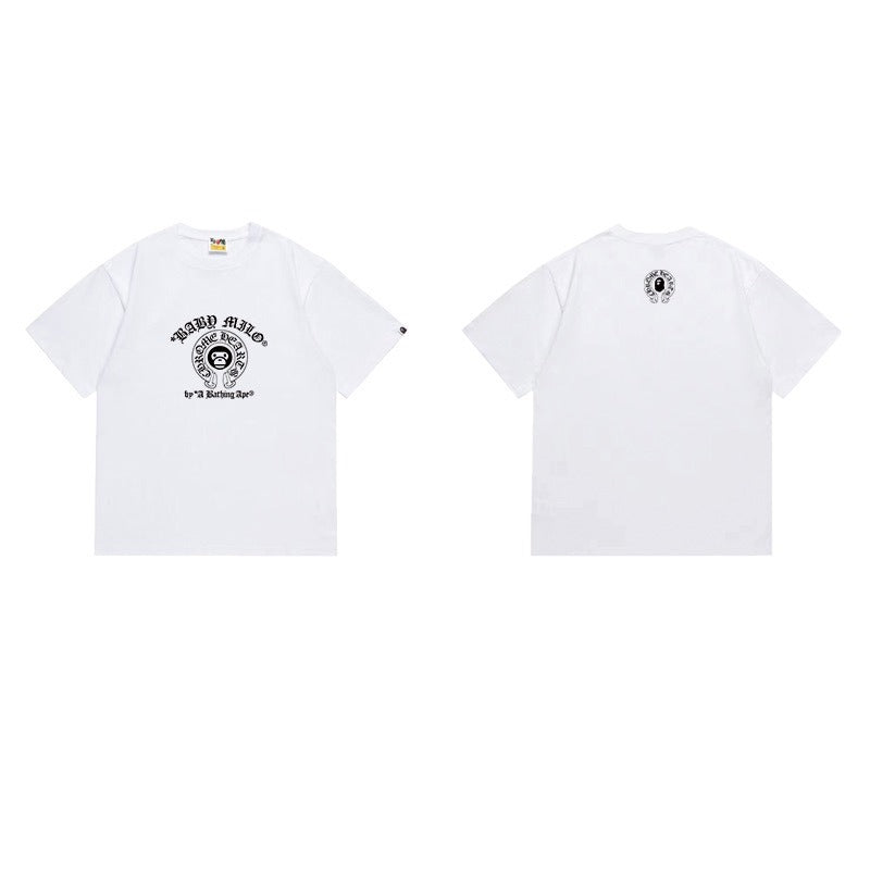 Bathing Shark and ape head print T Shirts NextBlock