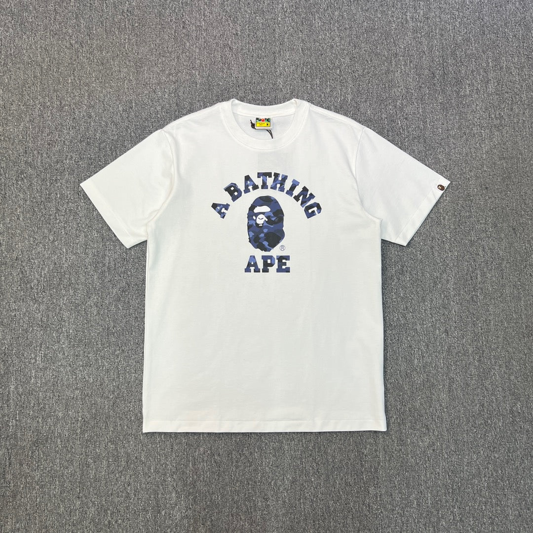 Bathing Shark and ape head print T-Shirt NextBlock