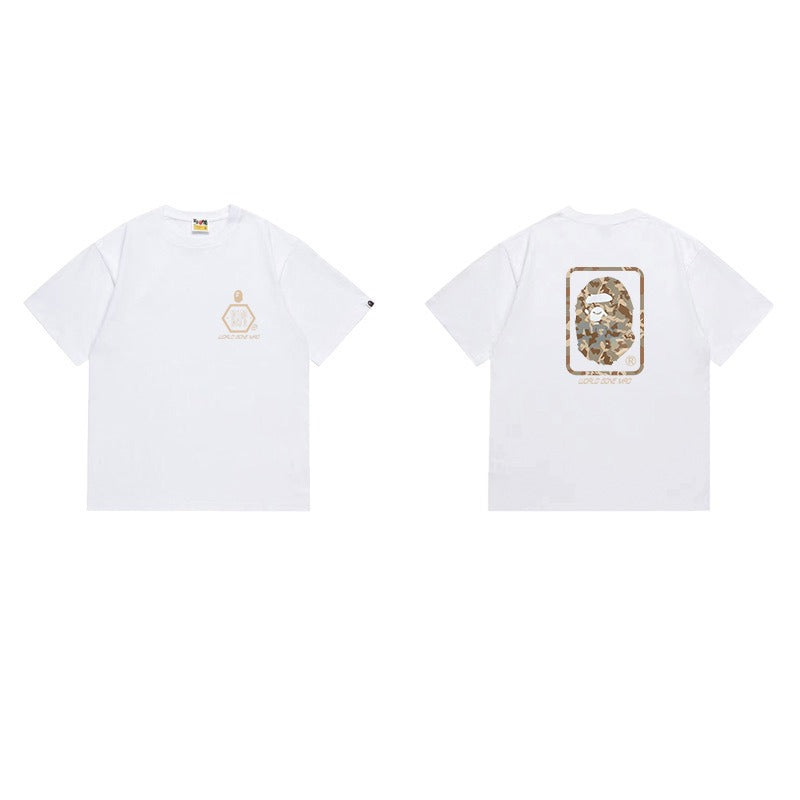 Bathing Shark and ape head print T Shirts NextBlock
