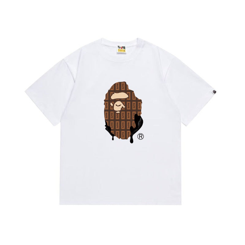 Bathing Shark and ape head print T Shirts NextBlock