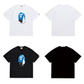 Bathing Shark and ape head print T Shirts NextBlock