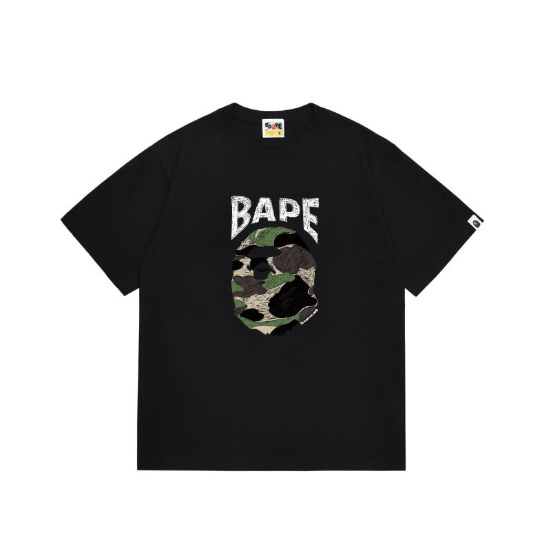 Bathing Shark and ape head print T Shirts NextBlock