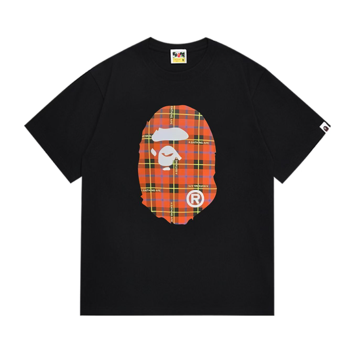 Bathing Shark and ape head print T-Shirt NextBlock