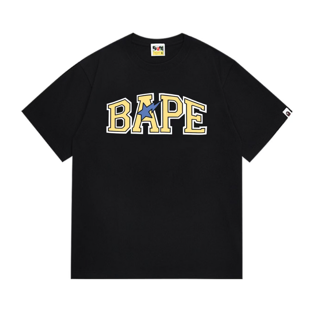 Bathing Shark and ape head print T-Shirt NextBlock