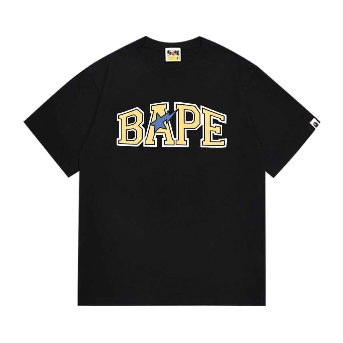Bathing Shark and ape head print T-Shirt NextBlock