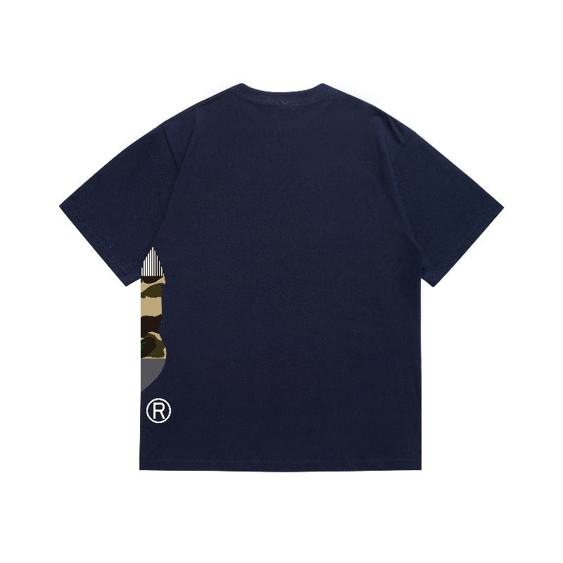 Bathing Shark and ape head print T Shirts NextBlock