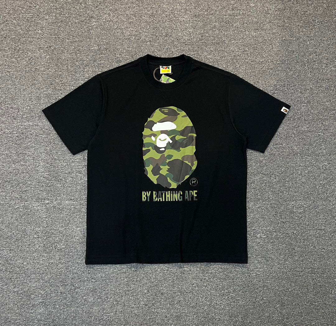 Bathing Shark and ape head print T-Shirt NextBlock