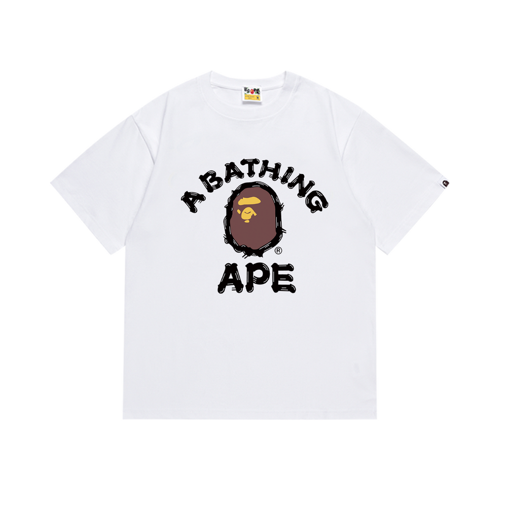 Bathing Shark and ape head print T-Shirt NextBlock