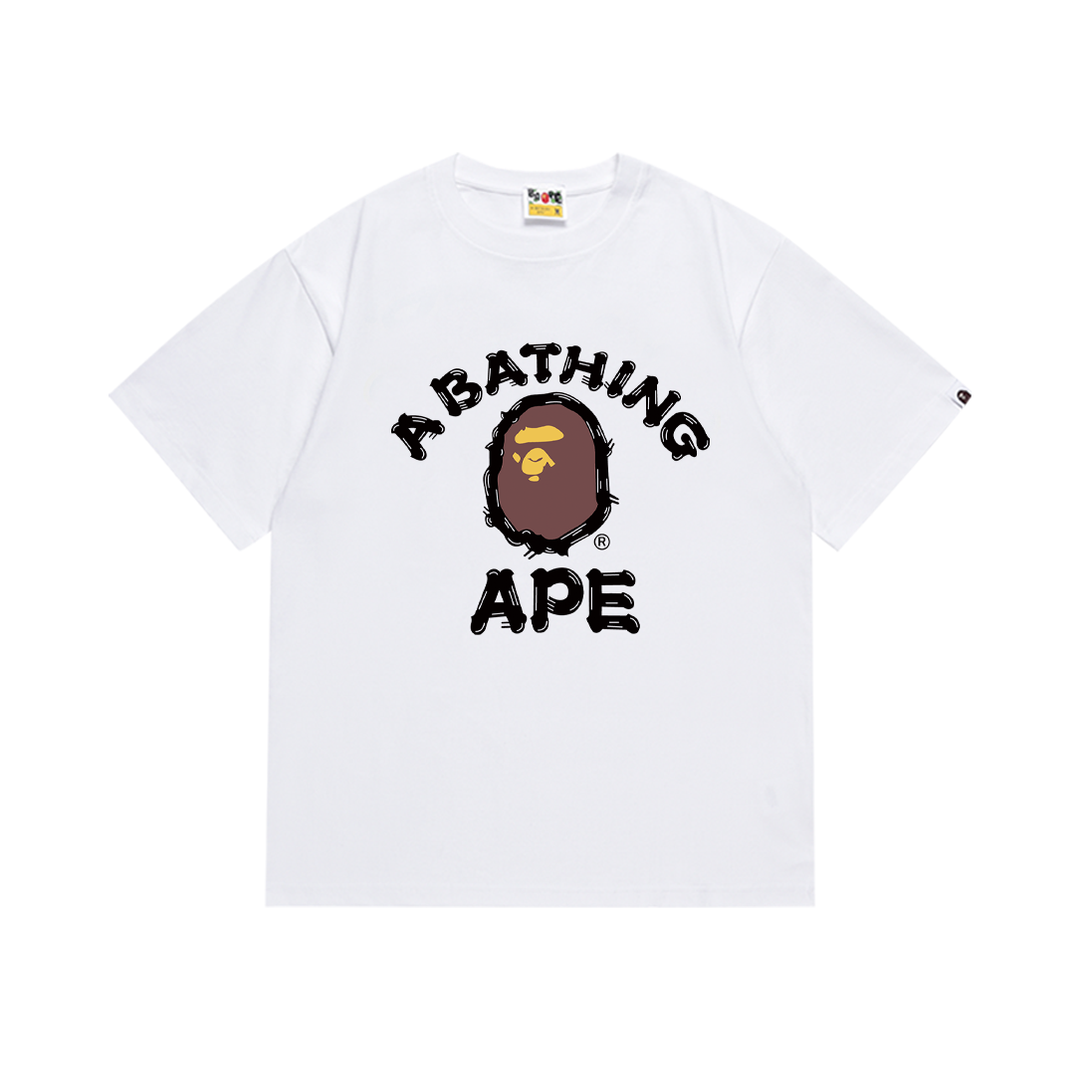Bathing Shark and ape head print T-Shirt NextBlock