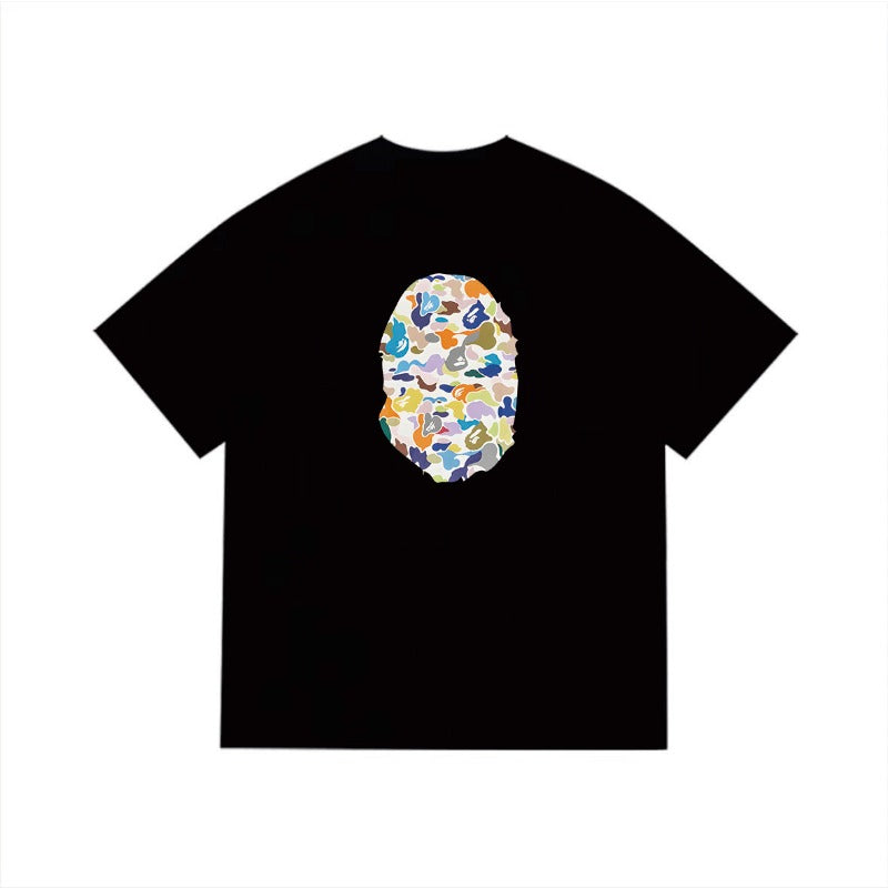 Bathing Shark and ape head print T Shirts NextBlock