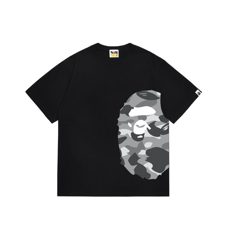 Bathing Shark and ape head print T Shirts NextBlock
