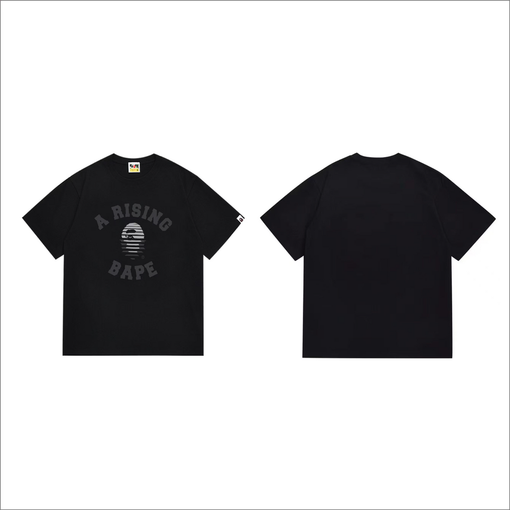 Bathing Shark and ape head print T-Shirt NextBlock
