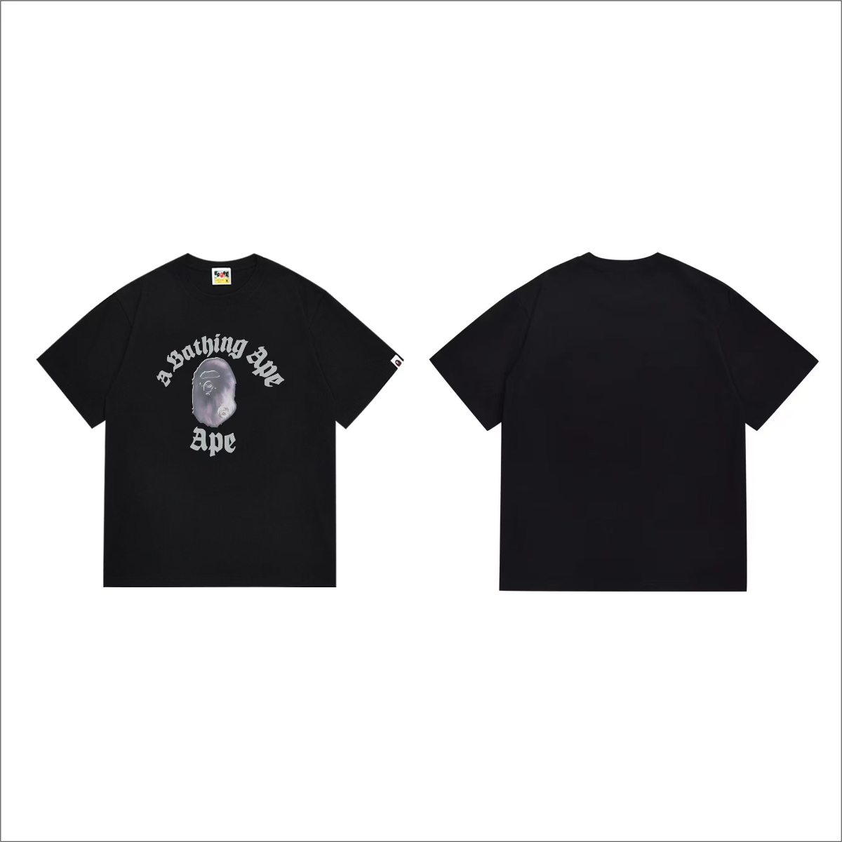 Bathing Shark and ape head print T-Shirt NextBlock