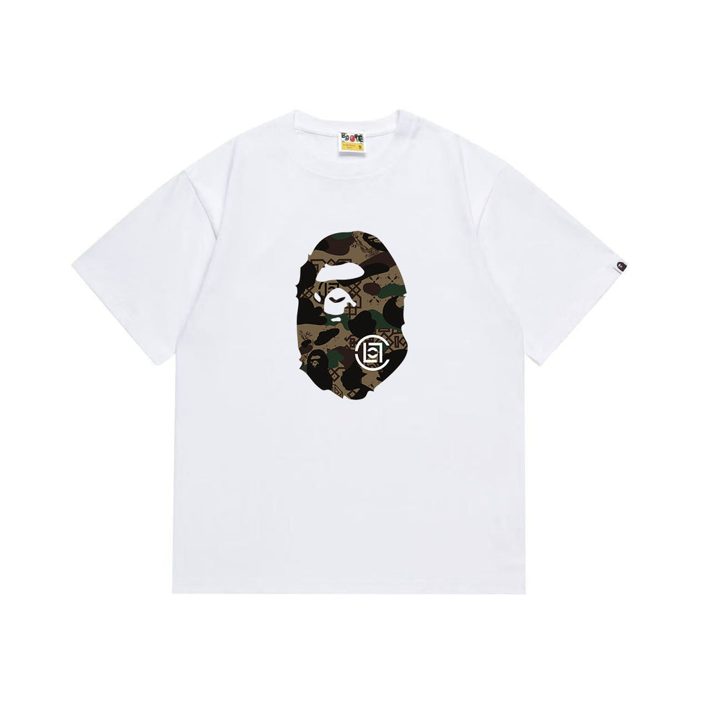 Bathing Shark and ape head print T Shirts NextBlock
