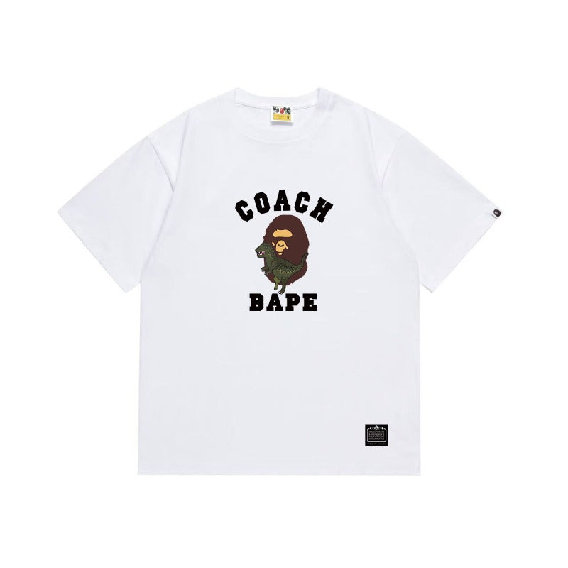 Bathing Shark and ape head print T Shirts NextBlock