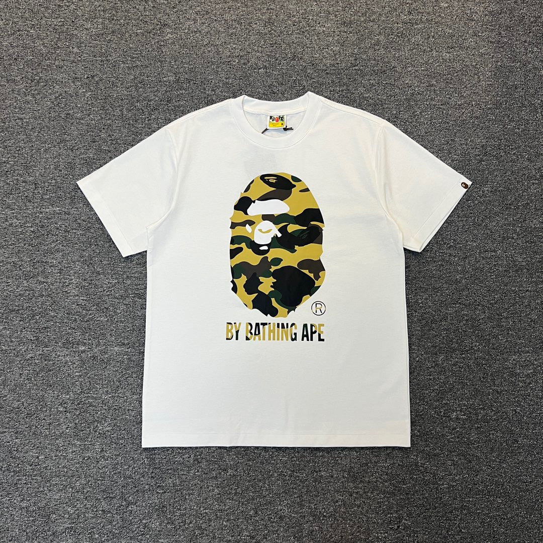 Bathing Shark and ape head print T-Shirt NextBlock