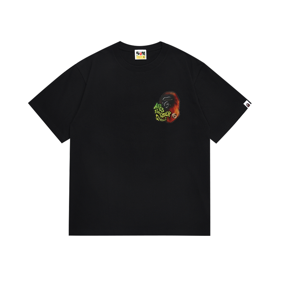 Bathing Shark and ape head print T Shirts NextBlock
