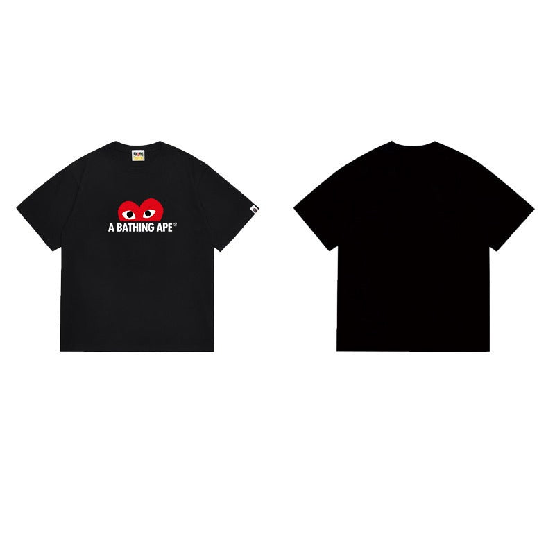 Bathing Shark and ape head print T Shirts NextBlock