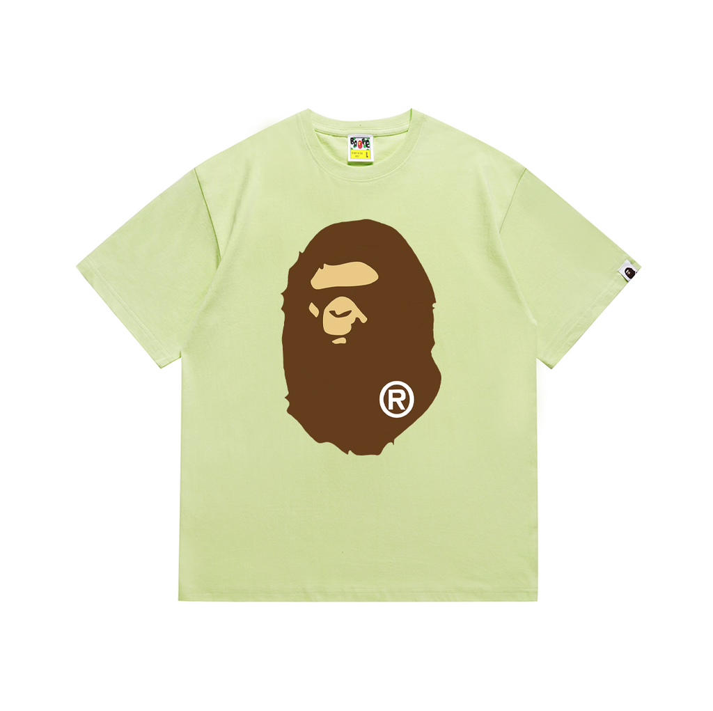 Bathing Shark and ape head print T-Shirt NextBlock