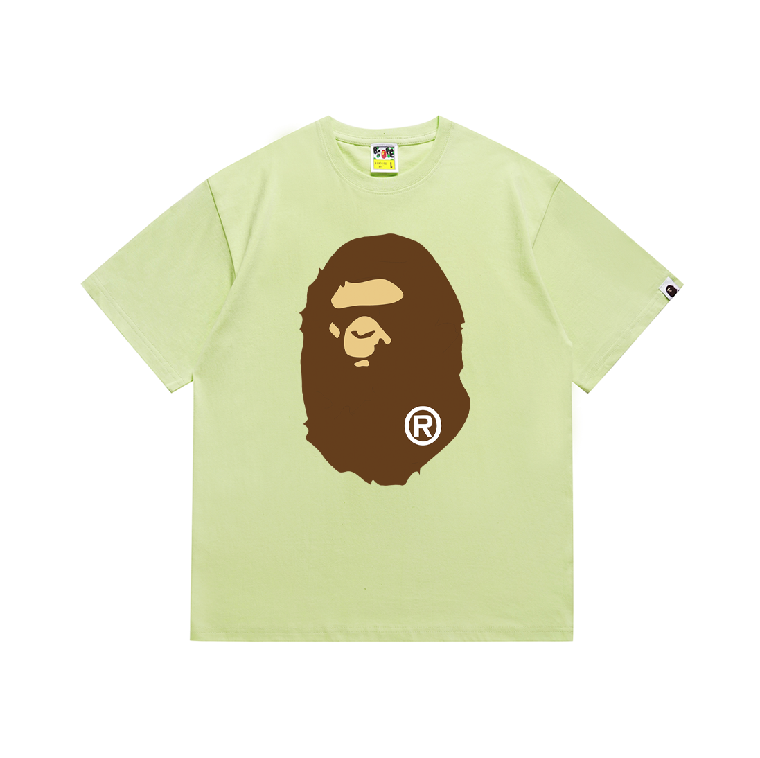 Bathing Shark and ape head print T-Shirt NextBlock