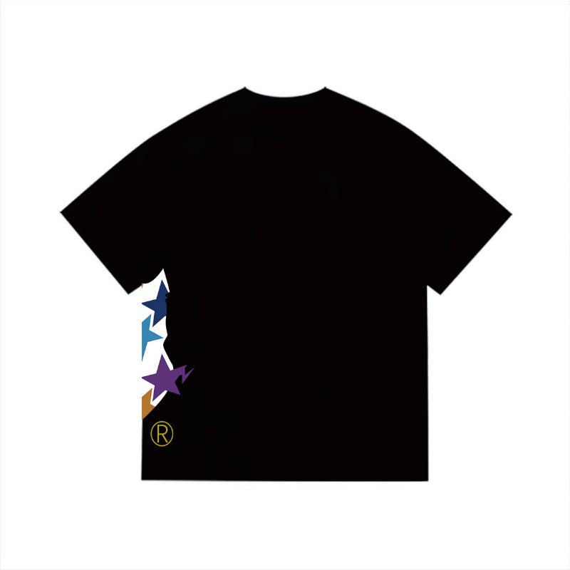 Bathing Shark and ape head print T Shirts NextBlock