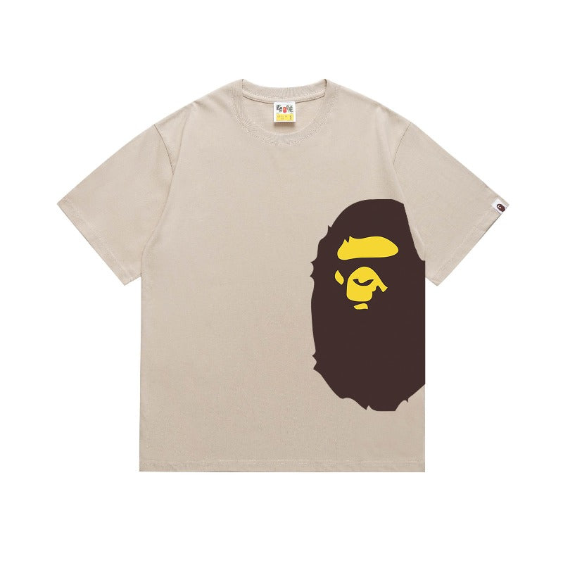 Bathing Shark and ape head print T Shirts NextBlock