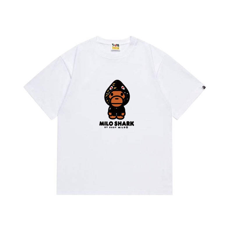 Bathing Shark and ape head print T Shirts NextBlock
