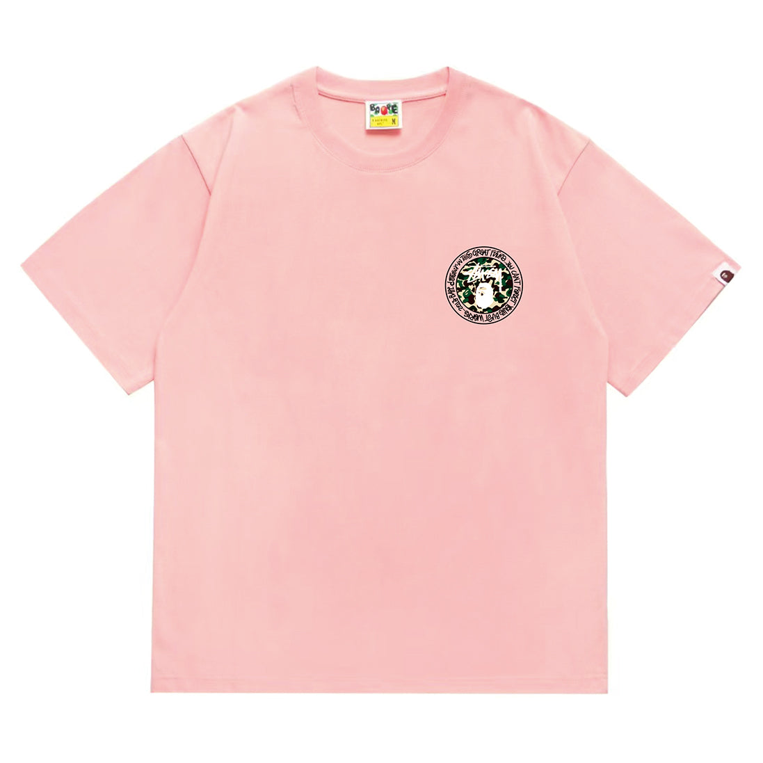 Bathing Shark and ape head print T-Shirt NextBlock