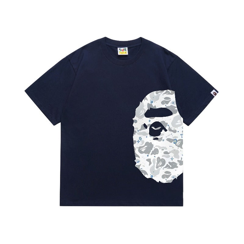 Bathing Shark and ape head print T Shirts NextBlock