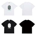 Bathing Shark and ape head print T Shirts NextBlock